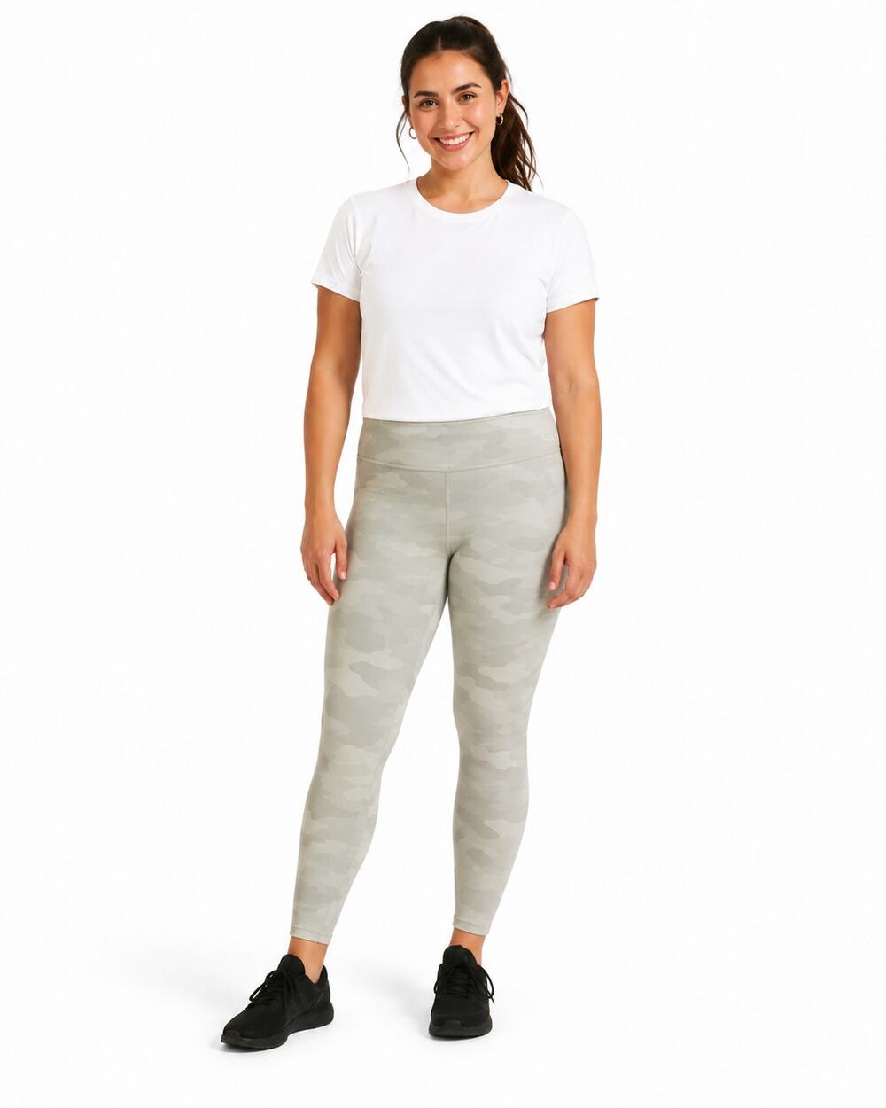 Athleta Women's Elation Camo 7/8 Tight Leggings - Gray/White, Size Medium